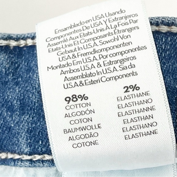 MOTHER SUPERIOR Blue Denim High Waisted Rider Skimp Frayed Hem Jeans, Size 29 - Picture 6 of 12